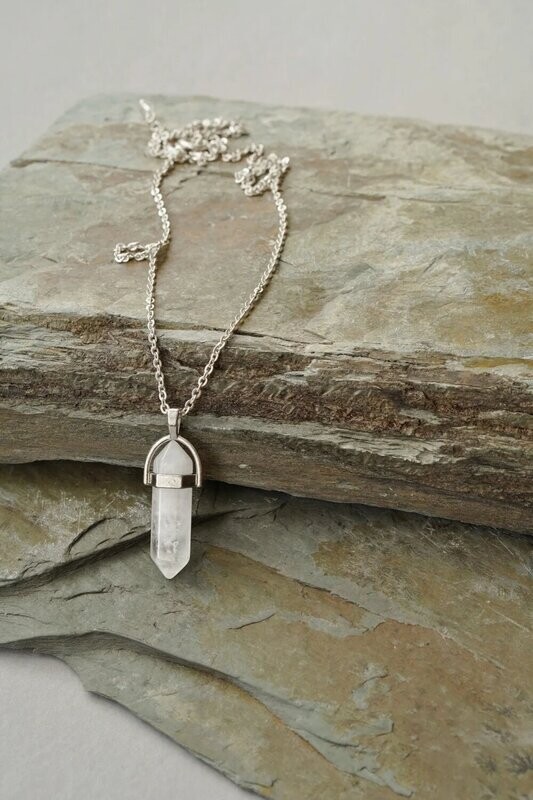 Men&#39;s Chunky 925 Sterling Silver Longer Length Point Necklace