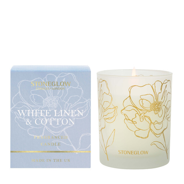 Day Flower - White Linen &amp; Cotton - Scented Candle