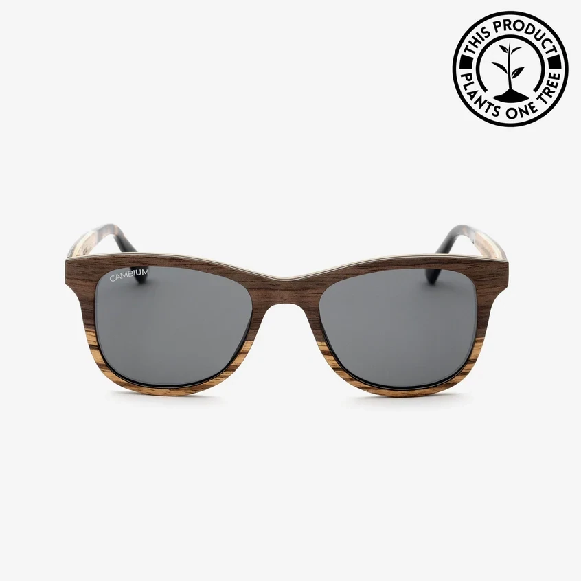 Maverick | Wooden Frame Sunglasses, Lens Color: Classic Black