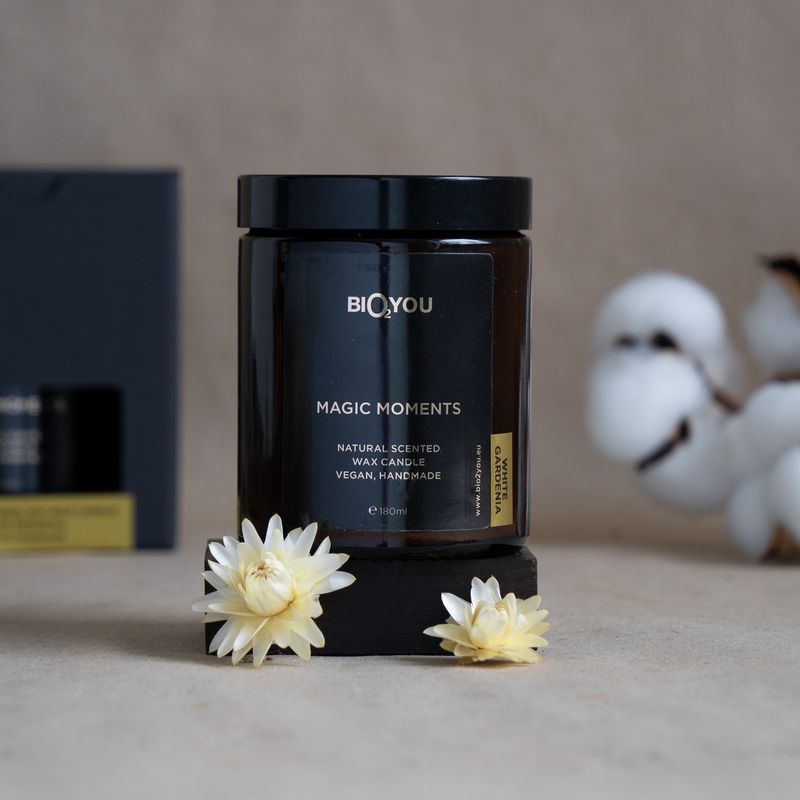 Scented natural soy wax candle White Gardenia