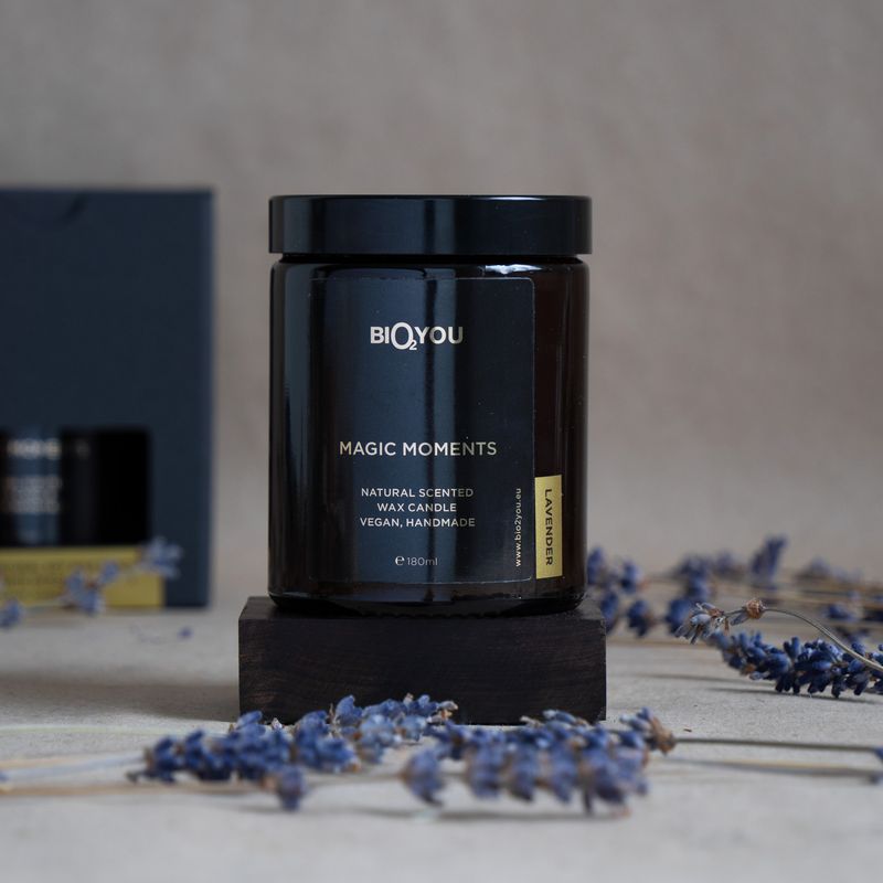 Scented natural soy wax candle Lavender