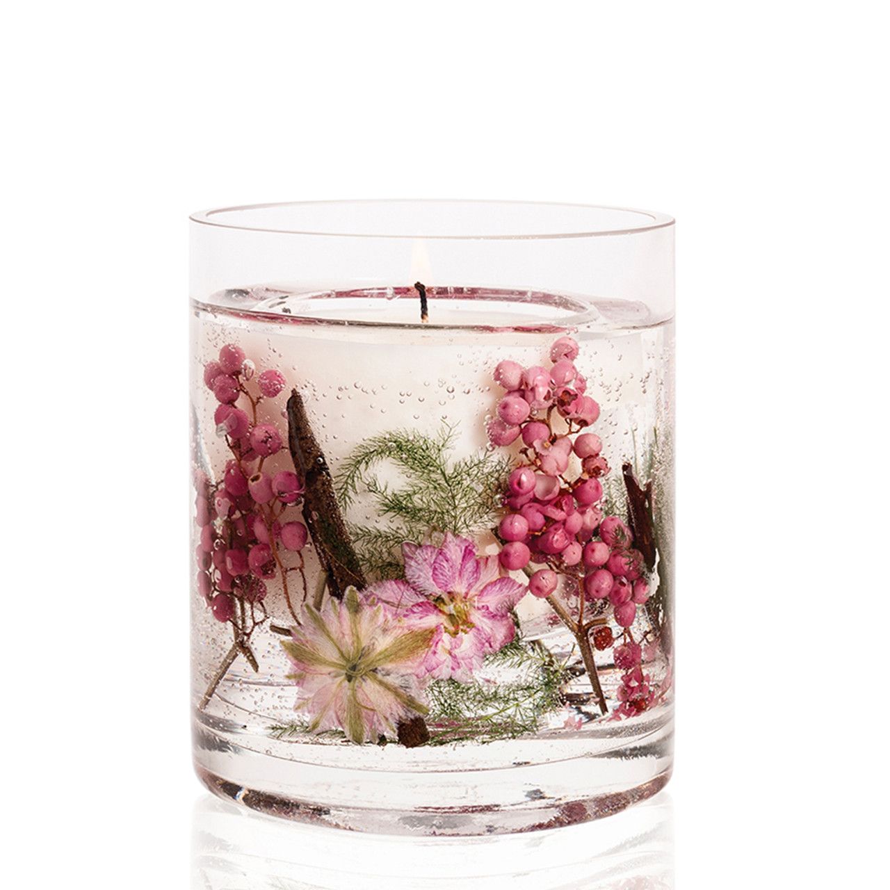 Nature&#39;s Gift - Pink Pepper Flowers - Natural Wax Scented Candle - Gel Candle Tumbler