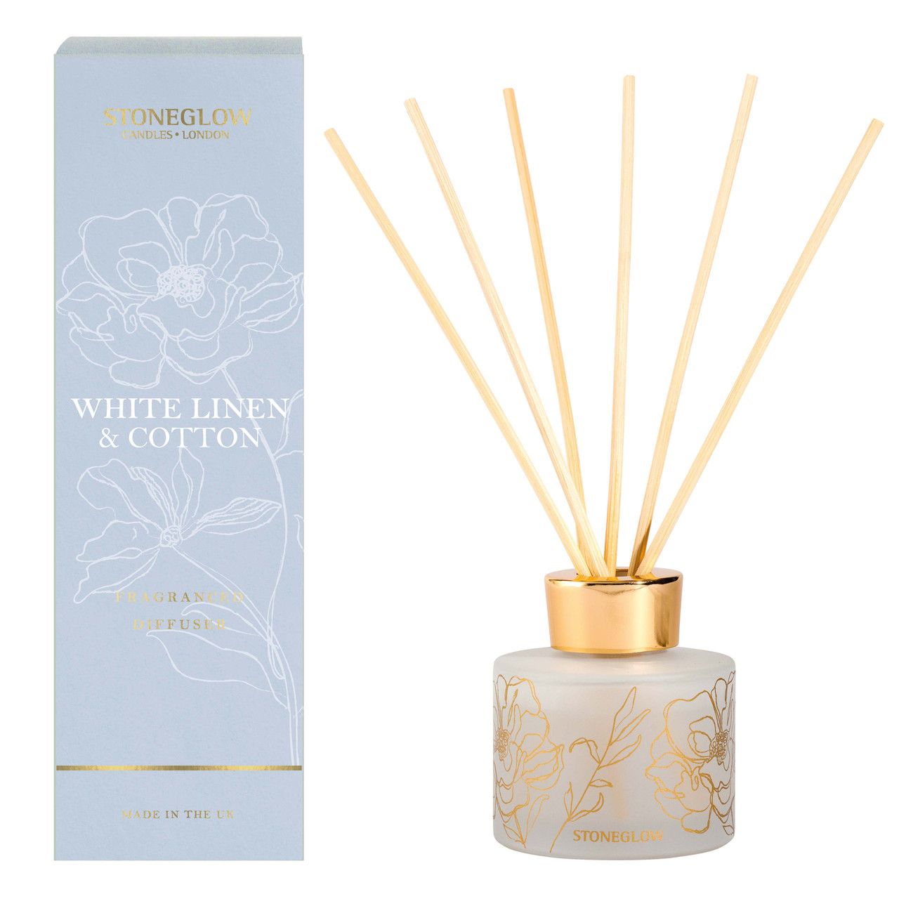 Day Flower - White Linen &amp; Cotton - Reed Diffuser 120ml
