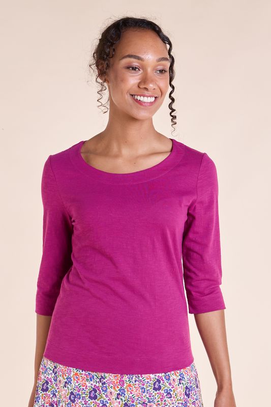 GOTS Organic Cotton 3/4 Sleeve Top
