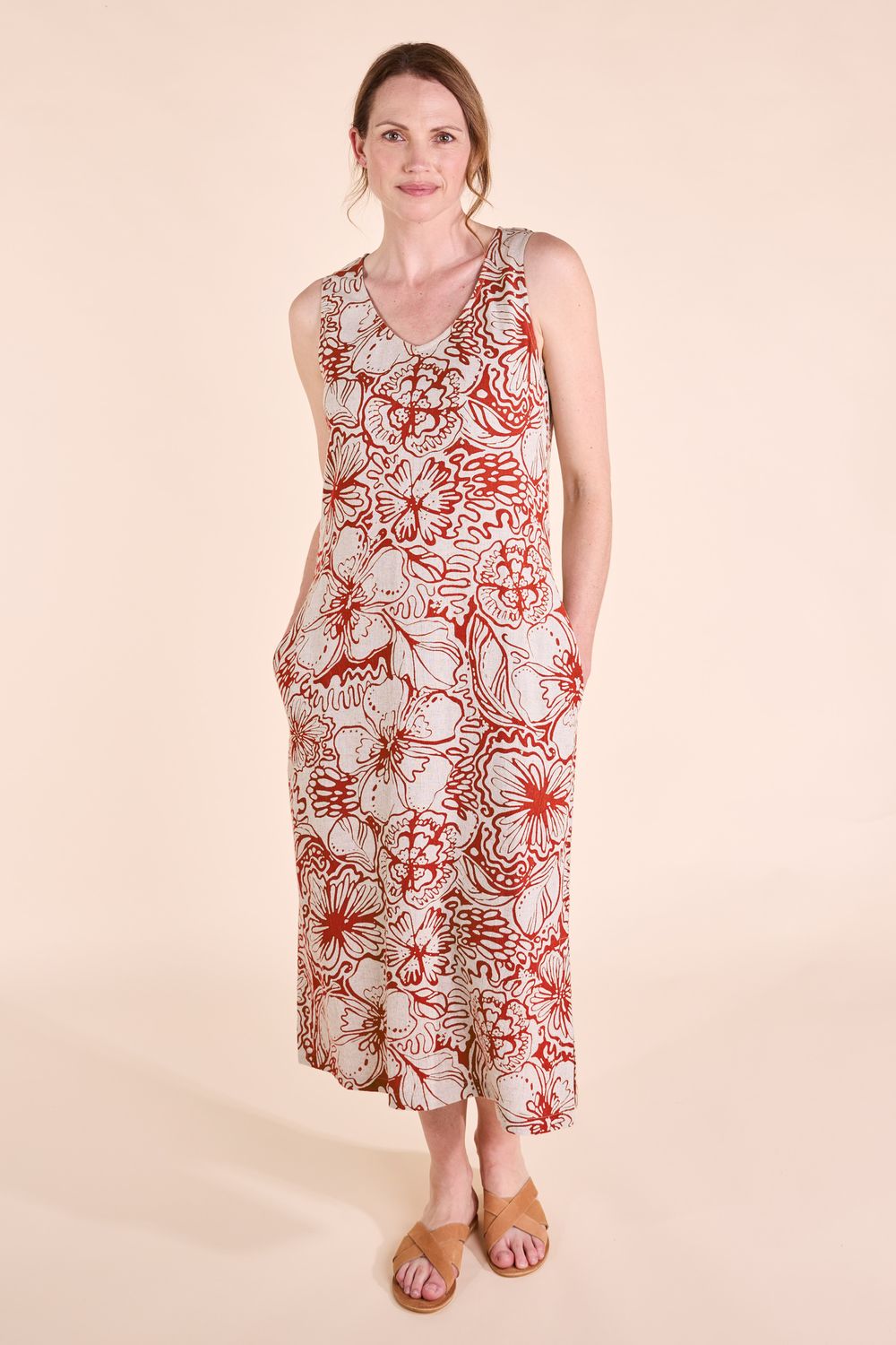 Sleeveless Linen Dress
