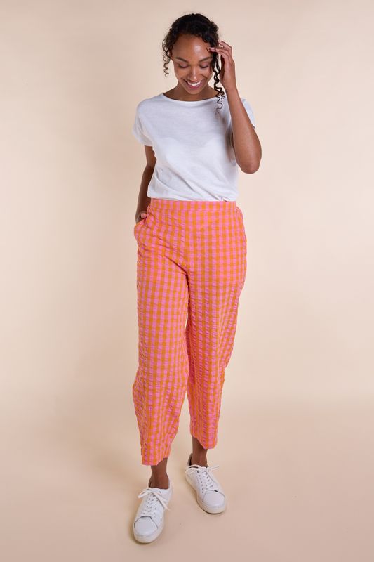 Cotton Check Bubble Trouser