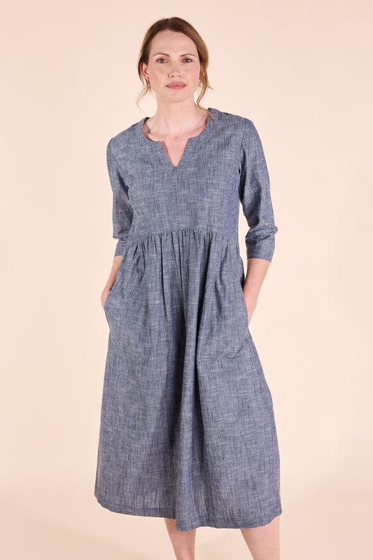 Easy Chambray Midi Dress