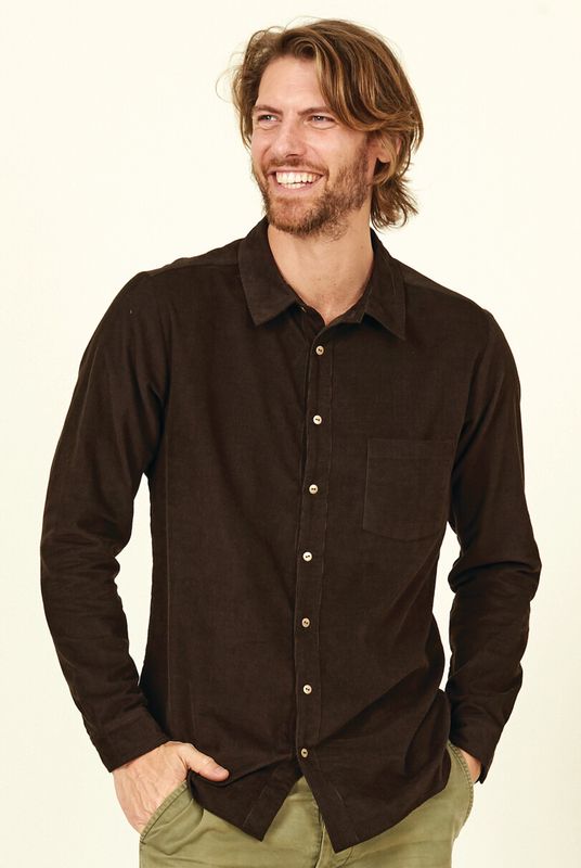 Men&#39;s Long Sleeve Cord Shirt