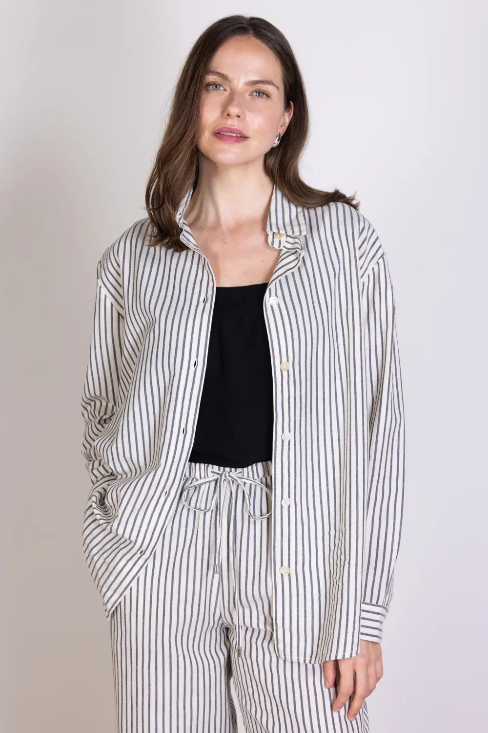 Striped Cotton Oversized Shirt