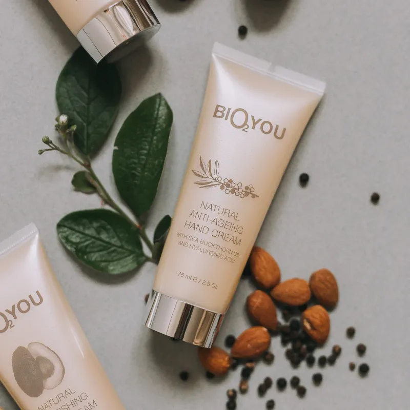 NATURAL ANTI-AGEING HAND CREAM with sea buckthorn oil and hyaluronic acid