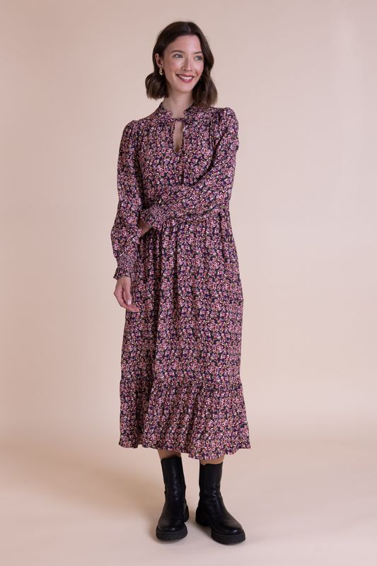 Viscose Crepe Midi Dress