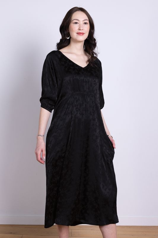 Viscose Jaquard Midi Dress