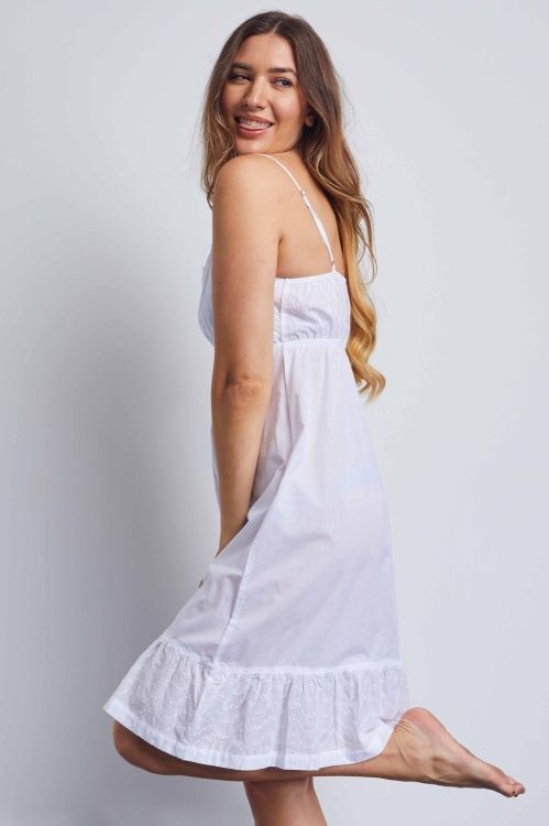 Tay Cottton Voile &amp; Broderie Anglaise Chemise - Nightdress