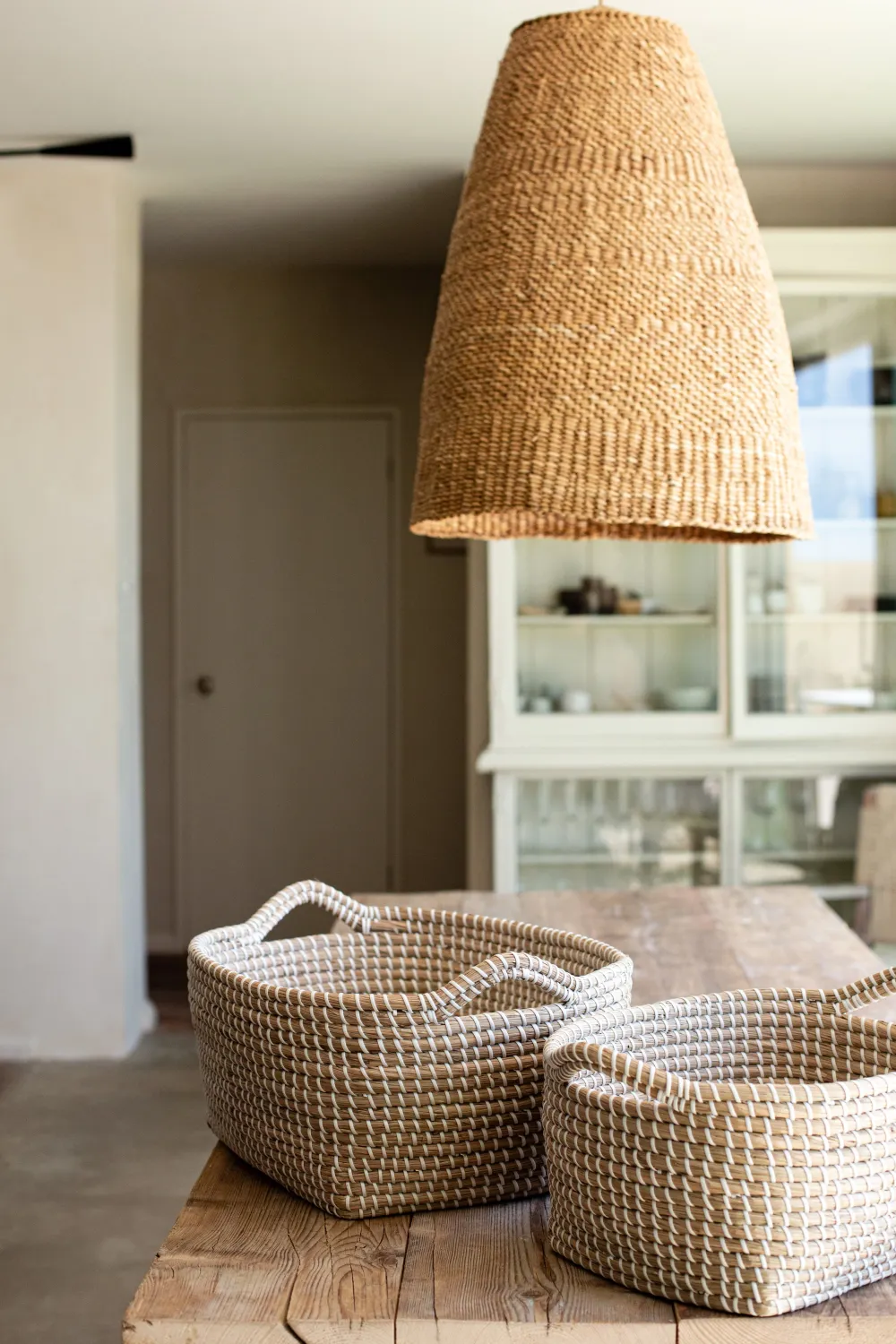 Lagra Seagrass Basket White Large