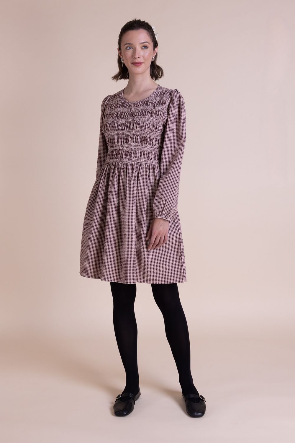 Cotton Shirred Dress