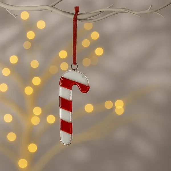 Fused Glass Christmas Tree Ornament