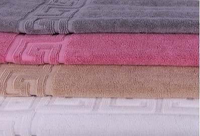 Greek Key Bath Mats