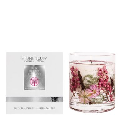 Nature's Gift - Pink Pepper Flowers - Natural Wax Scented Candle - Gel Candle Tumbler