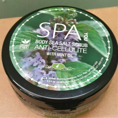 Sea Salt Body Scrub Anti-Cellulite With Mint Oil
