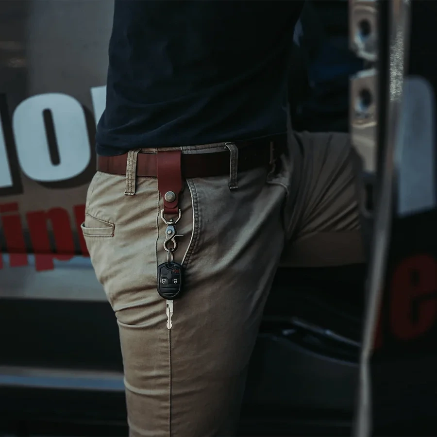 Belt Loop Leather Key Fob