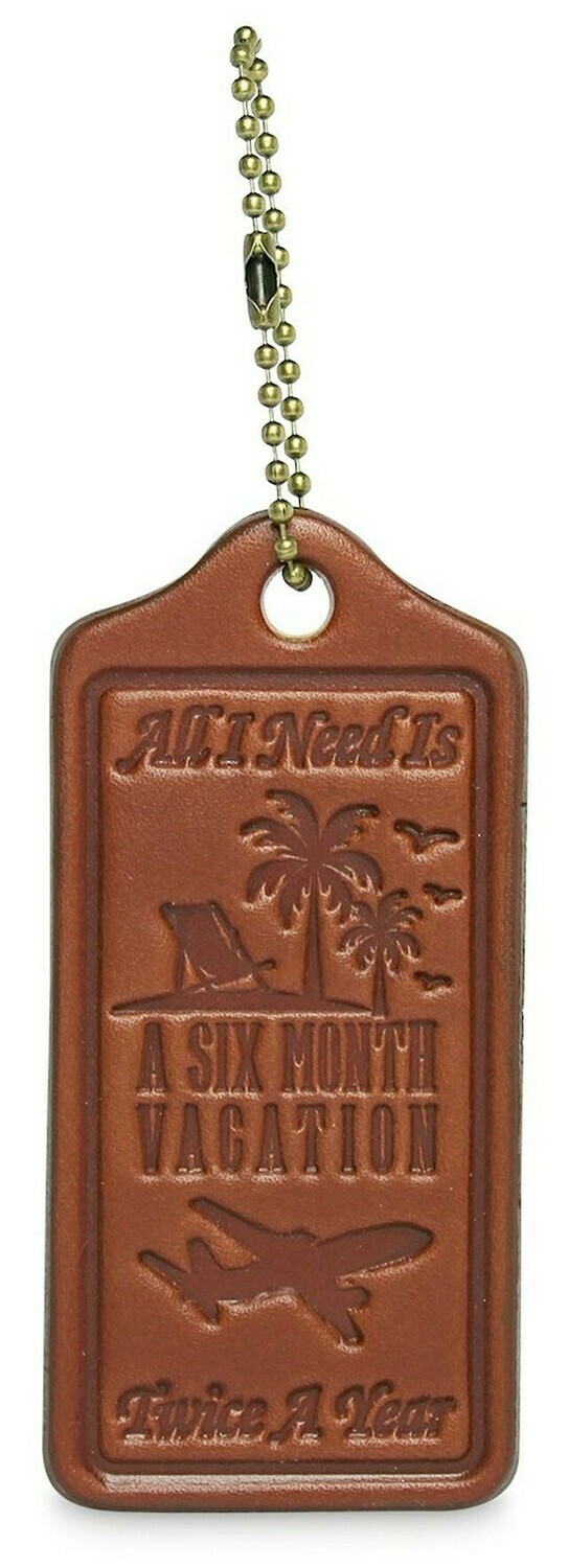 “Vacation Twice a Year” Luggage Tag