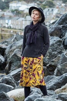 Dancing Leaves Midi Skirt