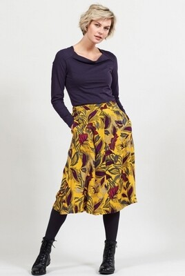 Dancing Leaves Midi Skirt