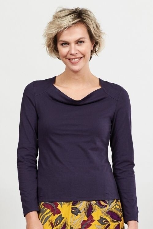 Organic Cotton Cowl Neck Top