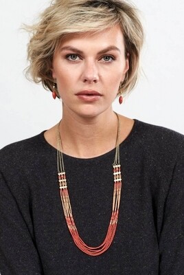 Ziva Multi Strand Bead Necklace