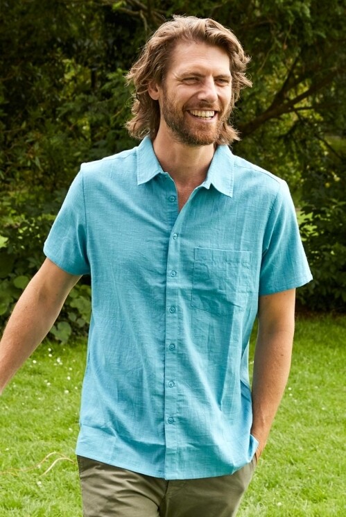 Plain Cotton Short Sleeve Shirt