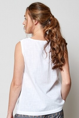 Plain Crochet Trim Vest