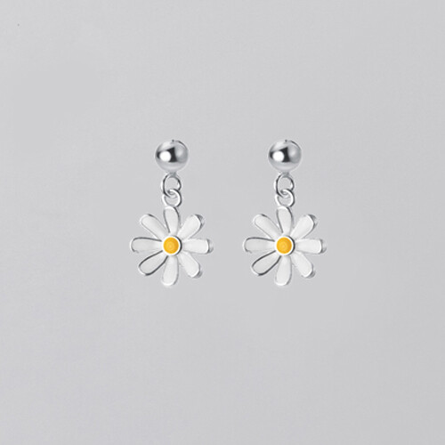 Painted Daisy Ea Sterling Silver