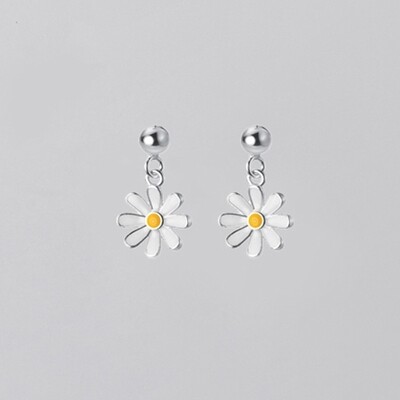 Painted Daisy Ea Sterling Silver