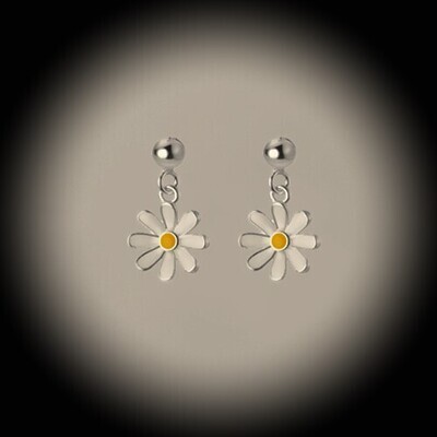 Painted Daisy Ea Sterling Silver