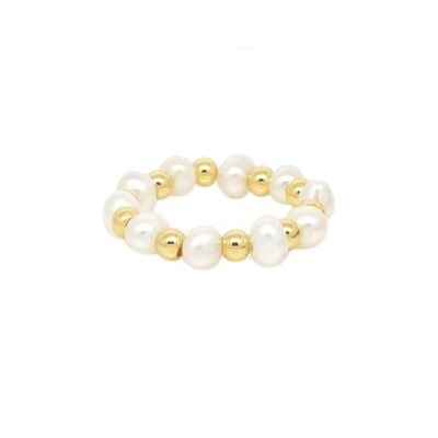 Freshwater Pearl/ Gold Ball Alt Ri
