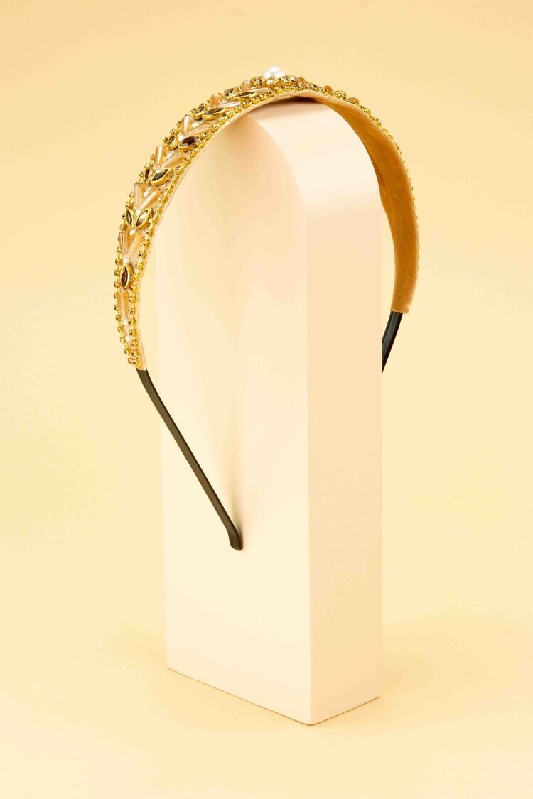HEADBAND ELLA ART DECO GOLD BAND