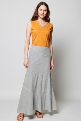 Panelled Stripe Skirt