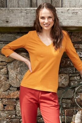 V-Neck Half Sleeve Top GOTS