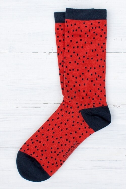 Mens Organic Cotton Spotted Socks