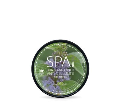 Salt body scrub Anti-cellulite with Peppermint oil