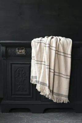 Andas Black Stripe Throw    Pre-Order