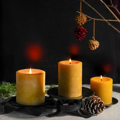 Holiday Beeswax Pillar – Cinnamon