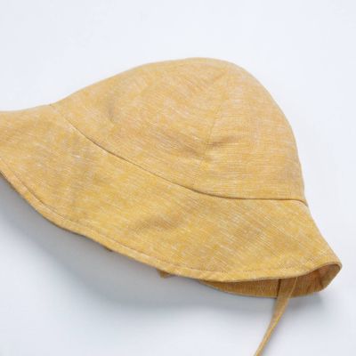 Yellow Baby Sun Hat with Chin Straps