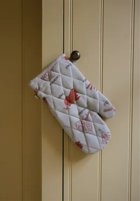 Herb Print Single Oven Glove Cinnamon