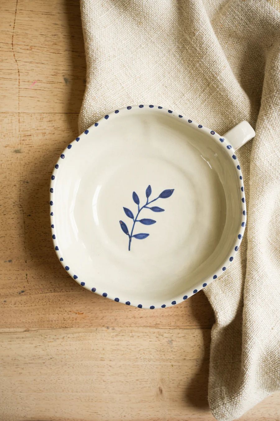 Hand Painted Botanic Dish - Ink