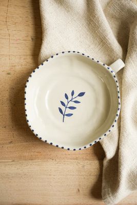 Hand Painted Botanic Dish - Ink