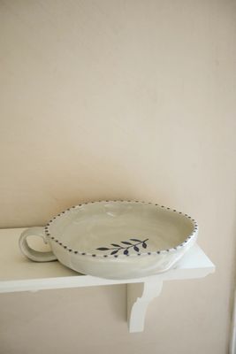 Hand Painted Botanic Dish - Ink