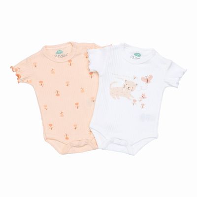 Set of 2 Organic Cotton Bodysuits