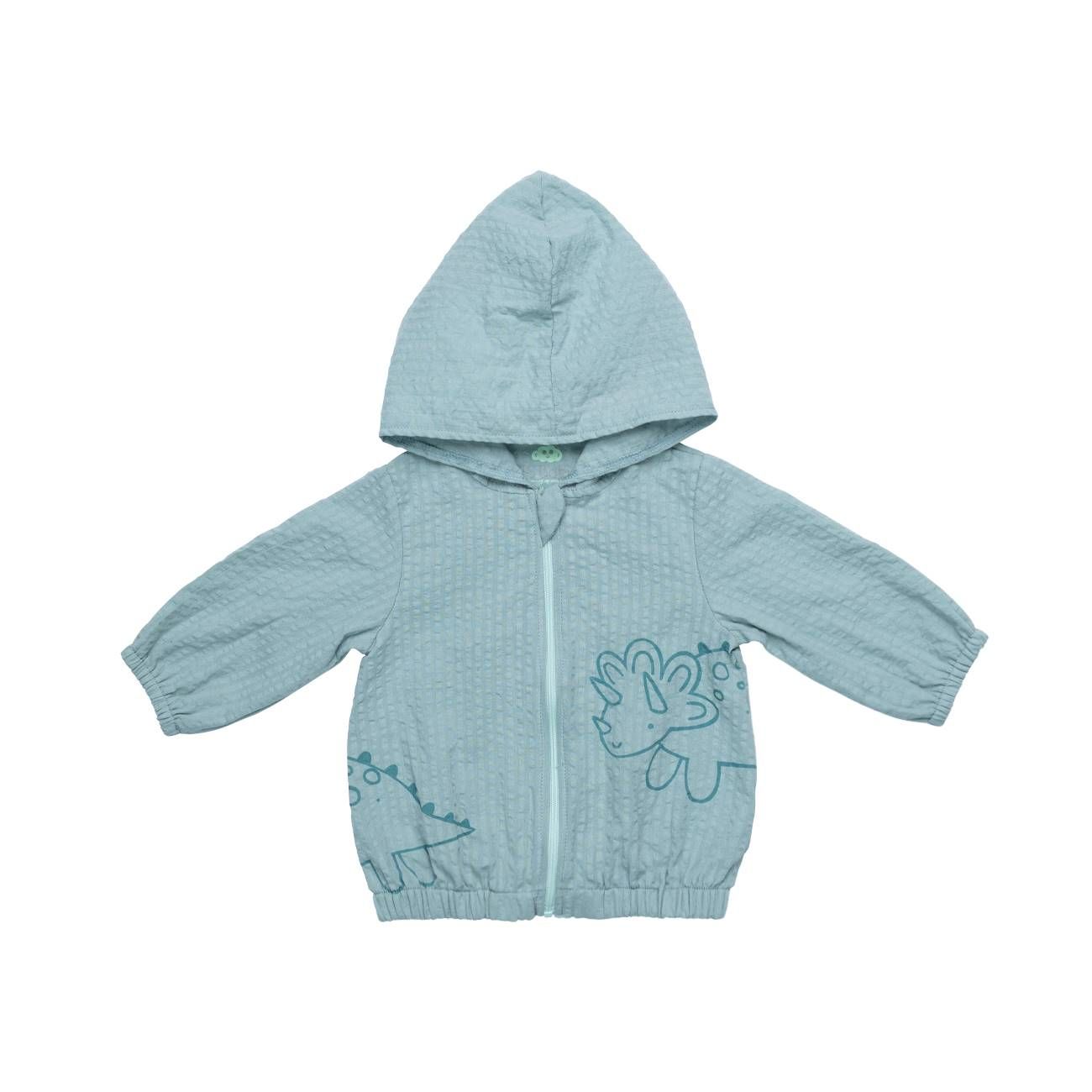 Organic Cotton Hooded Jacket — Dino Print