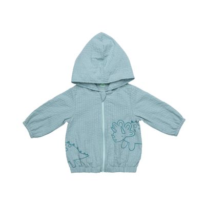 Organic Cotton Hooded Jacket — Dino Print
